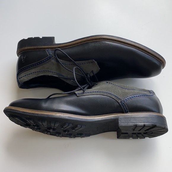 Penguin men’s navy lace up dress shoes - Picture 3 of 7